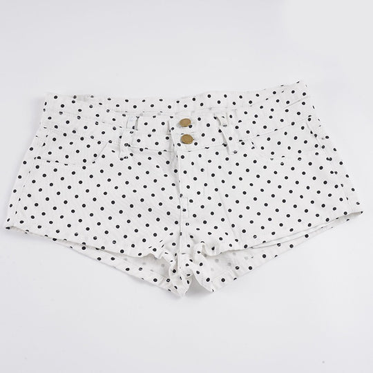Damen Modische Shorts mit zeitgemäßem Punktedesign und hohem Bund R&B