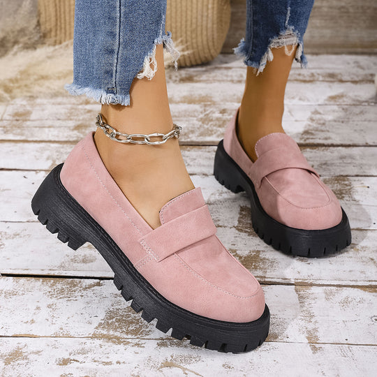 Damen modische Mokassins mit robuster Sohle R&B