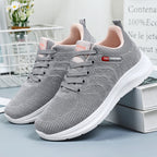 Damen Sportliche Sneakers mit atmungsaktivem Mesh-Obermaterial und dämpfender Laufsohle R&B