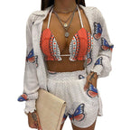 Damen Bikiniset mit floralem Druck und lässigem Schnitt R&B