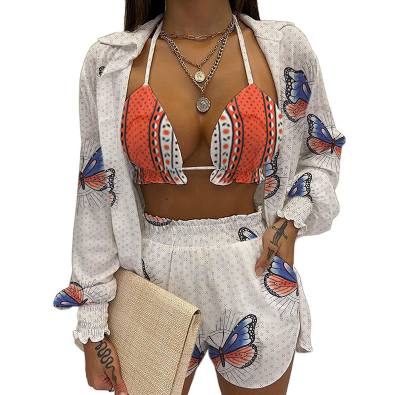 Damen Bikiniset mit floralem Druck und lässigem Schnitt R&B