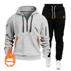 Herren Sportliches Hoodie-Set mit funktionalen Taschen und atmungsaktiven Eigenschaften R&B