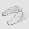 Damen Zehentrenner-Sandalen mit glamourösem Kettendetail R&B