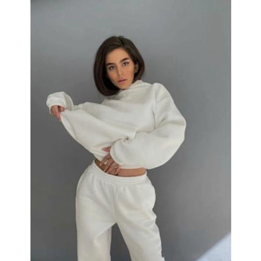 Damen lässiger Kapuzenpullover und Jogginghose Set R&B