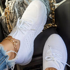 Damen sportliche Sneaker mit atmungsaktiver Strick-Oberfläche und innovativer Dämpfung R&B