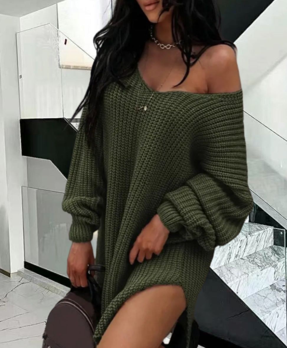 Damen Oversized Strickpullover im lässigen Design R&B