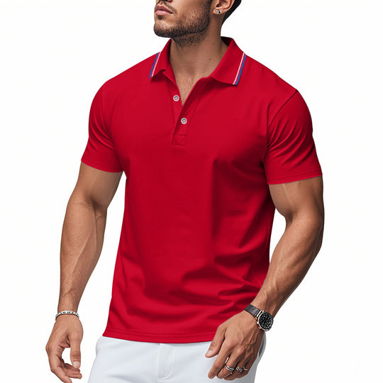 Herren Poloshirt mit modernem Kragen und feuchtigkeitsregulierender Technologie R&B