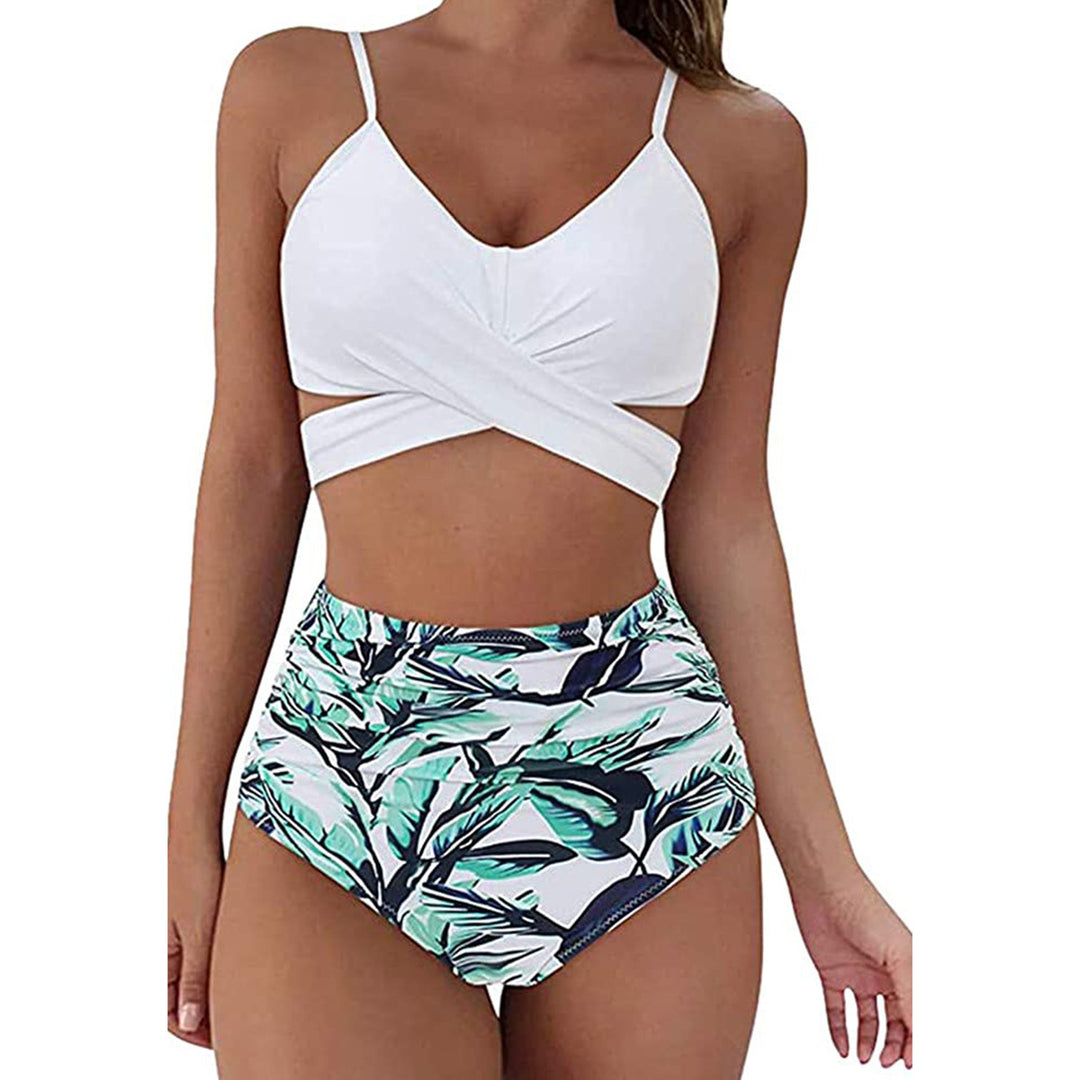 Damen Crop-Top Bikini-Set mit geflochtenem Design R&B