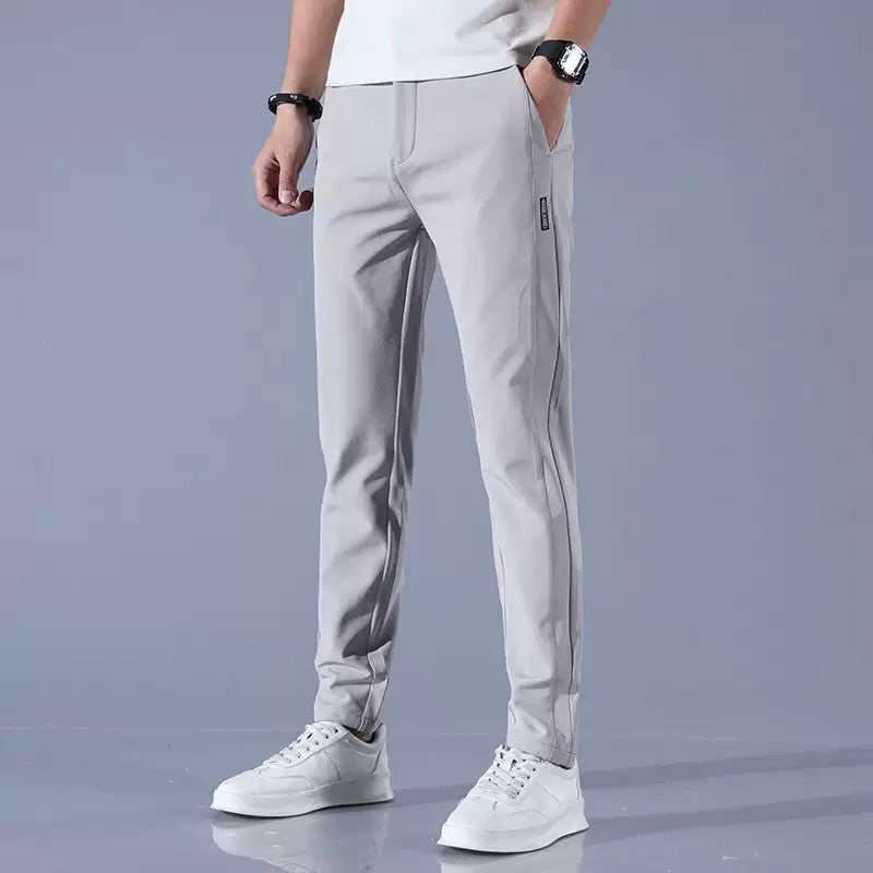 Herren elegante Anzughose mit elastischem Bund und praktischen Eingrifftaschen R&B