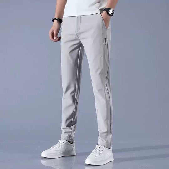 Herren elegante Anzughose mit elastischem Bund und praktischen Eingrifftaschen R&B