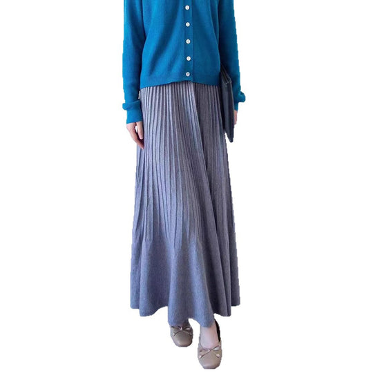 Damen eleganter Faltenrock mit hohem Bund R&B