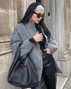Damen elegante Strickjacke mit offenem Schnitt und lässiger Passform R&B