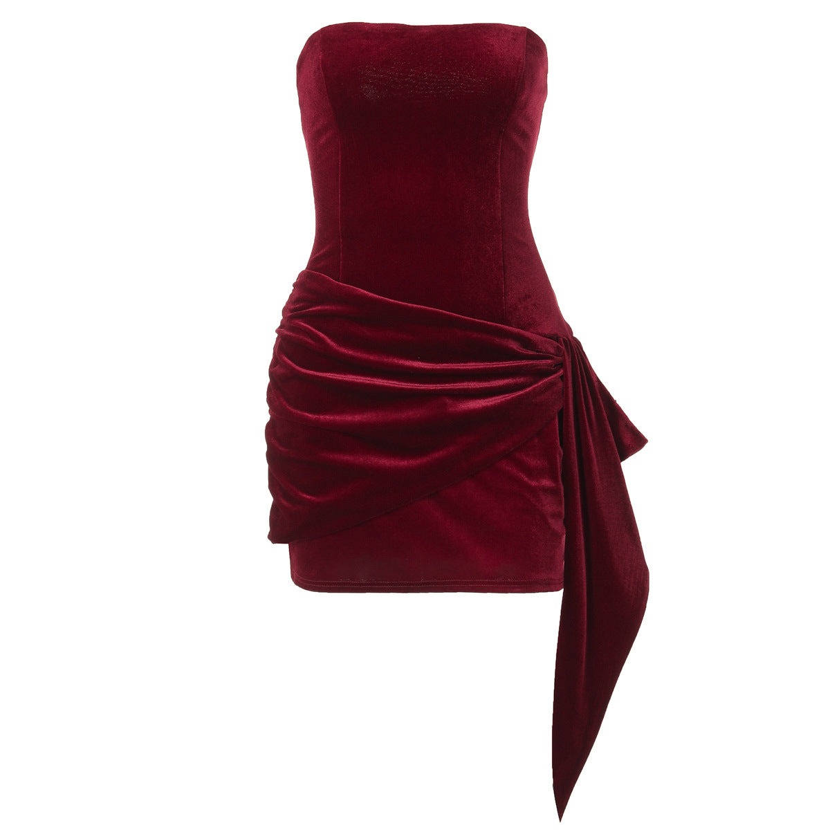 Damen Elegantes Cocktailkleid mit asymmetrischem Rüschendesign R&B
