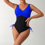Damen Einteiliger Badeanzug mit integriertem Wickeldesign R&B