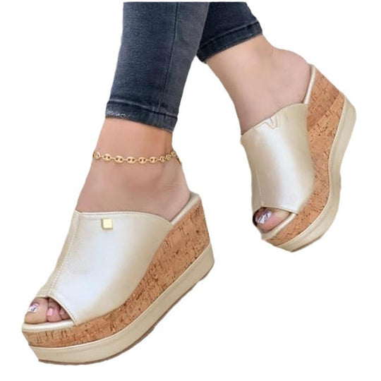 Damen Komfortable Keilschuhe mit elegantem Design und hochwertiger Korksohle R&B