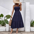 Damen Luftiges Maxikleid mit Rüschen und komfortablem Smock-Design R&B