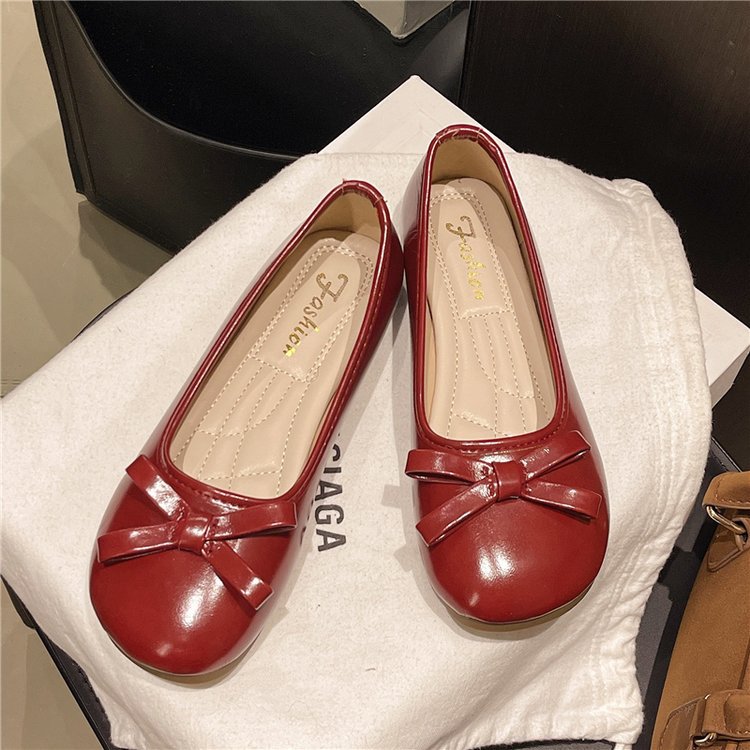 Damen elegante Ballerinas mit zierlichem Schleifenakzent R&B