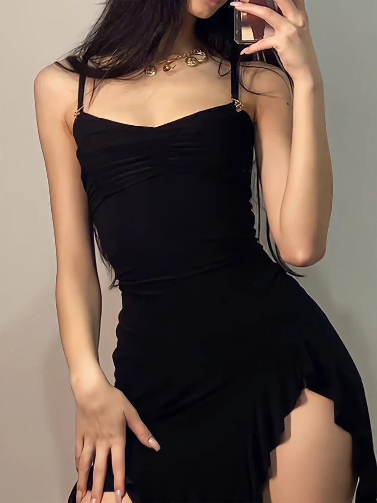 Damen Wickelkleid mit tiefem V-Ausschnitt und halbtransparenten Details R&B