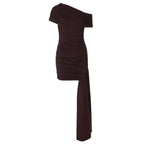 Damen Elegantes und figurbetontes Wickelminikleid R&B