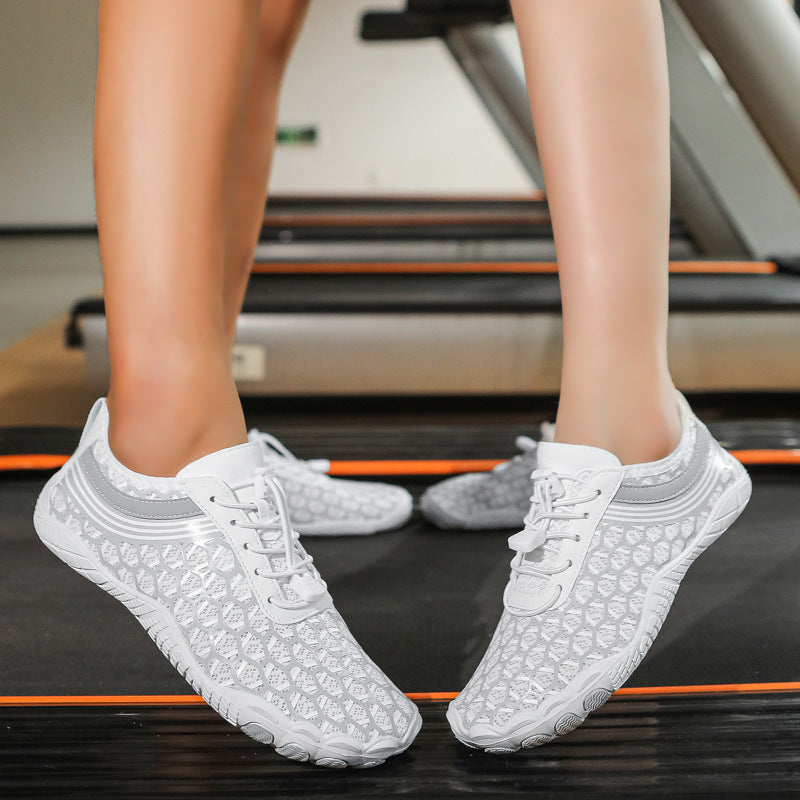 Damen Multifunktionale Freizeitschuhe mit elastischem Schnürsystem und flexiblem Obermaterial