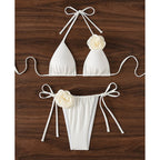 Damen Triangel-Bikini mit verspieltem Schnitt und verstellbaren Trägern R&B
