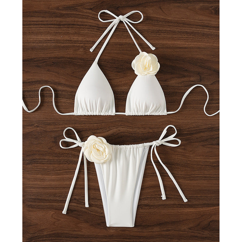 Damen Triangel-Bikini mit verspieltem Schnitt und verstellbaren Trägern R&B