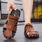 Herren Bequeme Leder-Sandalen mit innovativem Riemensystem R&B