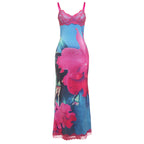 Damen Satin Nachthemd mit zarter Spitzendekoration R&B