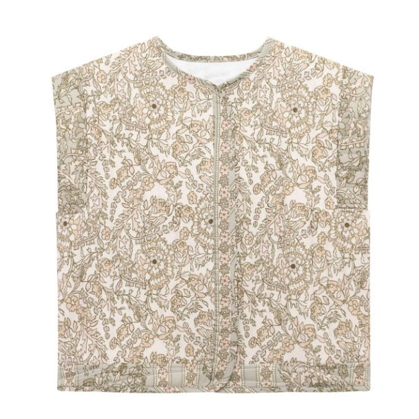 Damen Gesteppte Weste mit Floralem Design und Praktischen Taschen R&B