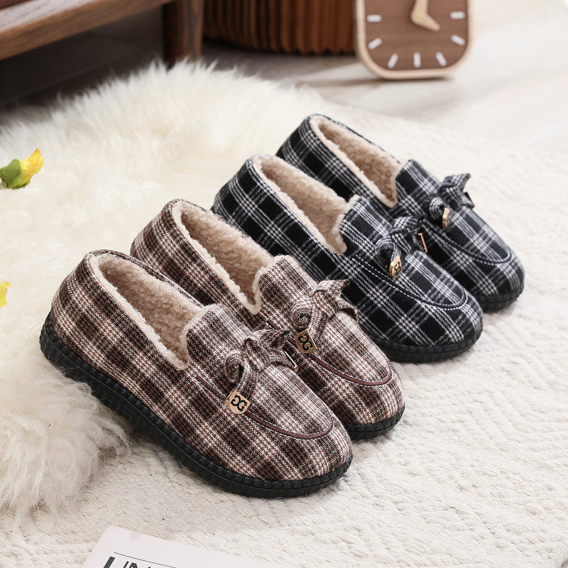 Damen Hausschuh-Slipper mit kuscheligem Kunstfell-Innenfutter