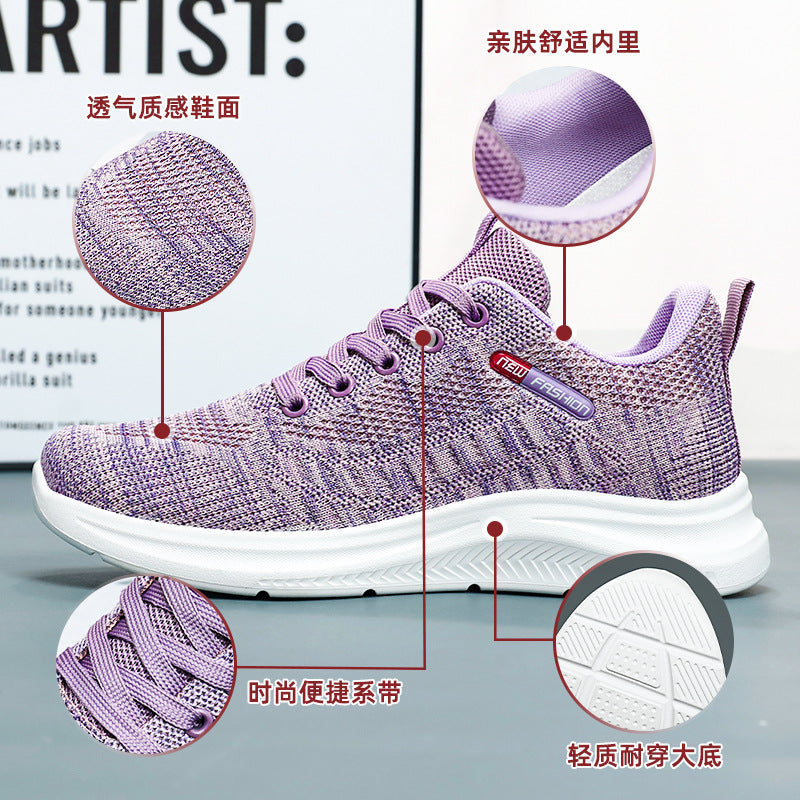 Damen Leichte Fitness Sneakers mit atmungsaktivem Mesh-Obermaterial R&B