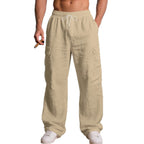Herren entspannte Cargo-Hose mit elastischem Bund und praktischen Seitentaschen R&B