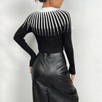 Damen Eleganter Pullover mit Raffinierter Rippstruktur R&B