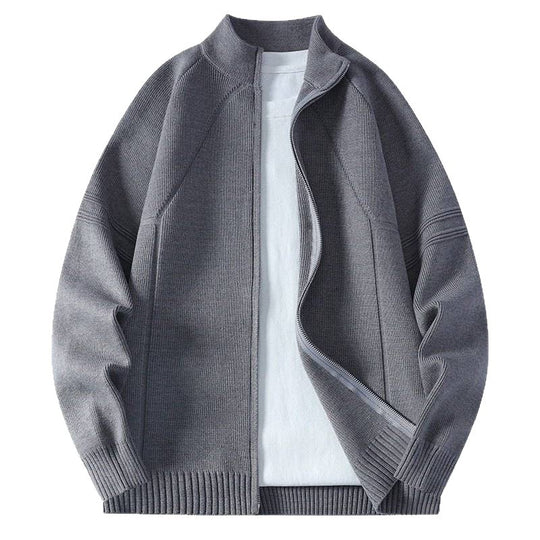 Damen lässige Jacke mit hohem Kragen und durchgehendem Reißverschluss R&B