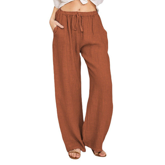 Damen bequeme Leinenhose R&B