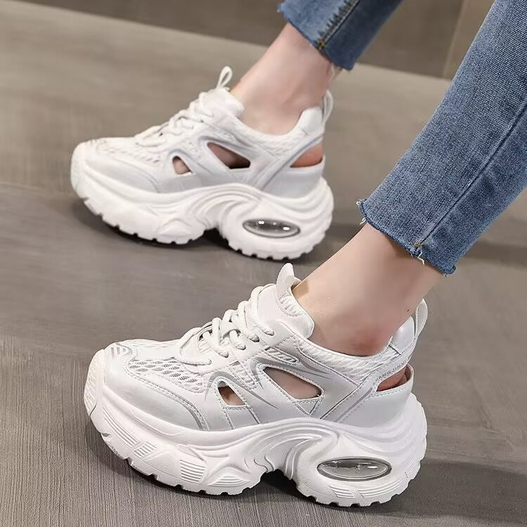 Damen Sportliche Sneakers mit atmungsaktiver Netzstruktur und gepolstertem Innenfutter R&B