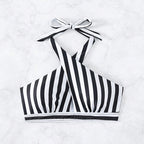 Damen Triangel-Bikinioberteil mit stylischem Streifenmuster