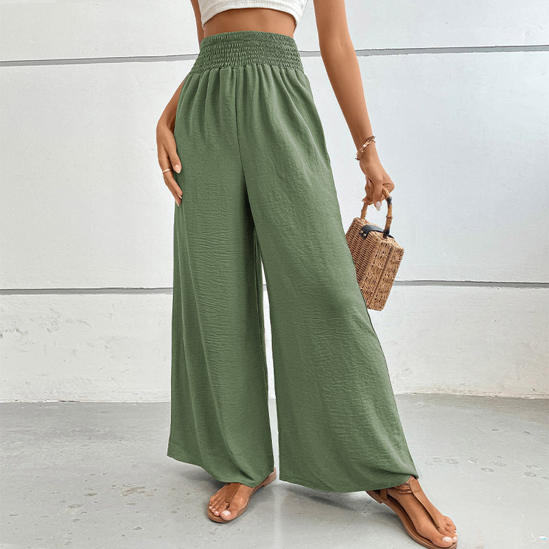 Damen Weit geschnittene Sommerhose mit elastischem Bund R&B