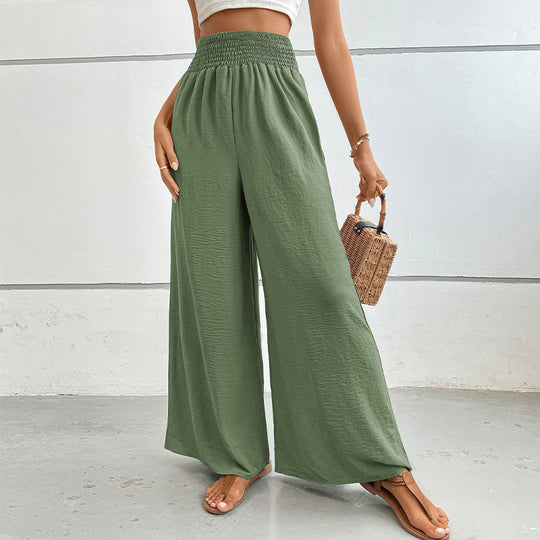 Damen Weit geschnittene Sommerhose mit elastischem Bund R&B