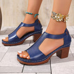 Damen Komfortable Offene Sandalen mit modischen Cut-Outs R&B