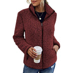 Damen Fleecejacke mit hohem Kragen und seitlichen Reißverschlusstaschen R&B