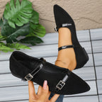 Damen Ballerinas mit detailliertem Leo-Muster und elegantem Riemen R&B
