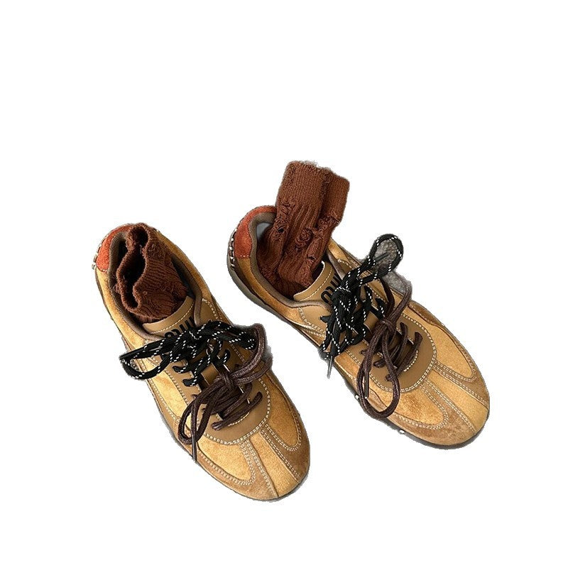 Damen modische Sneakers mit strapazierfähigem Wildleder und atmungsaktiver Sohle R&B