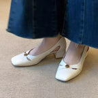 Damen Elegante und bequeme Pumps mit modischer Querriemenverzierung R&B