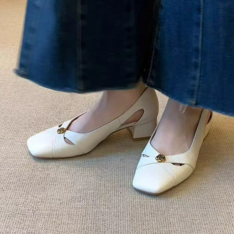 Damen Elegante und bequeme Pumps mit modischer Querriemenverzierung R&B