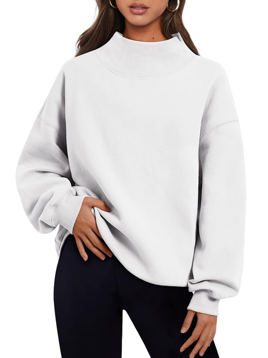 Damen Hochwertiger Stehkragen-Sweater R&B