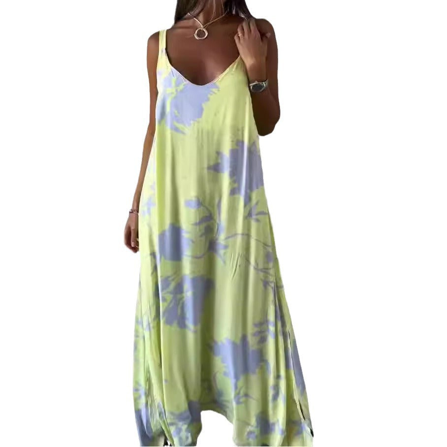 Damen Maxikleid mit floralem Design und fließendem Schnitt R&B