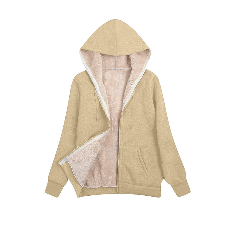 Damen Kuschelige Fleecejacke mit hohem Kragen und praktischem Reißverschluss R&B
