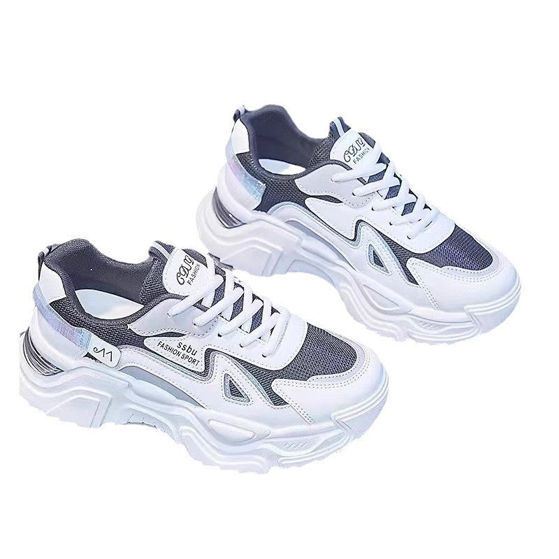 Damen Chunky Sneakers mit glänzenden Akzenten und auffälligem Design R&B