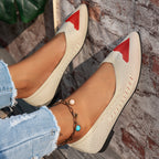 Damen Ballerinas mit kreativem Hahnentrittmuster und flexiblem Fußbett R&B
